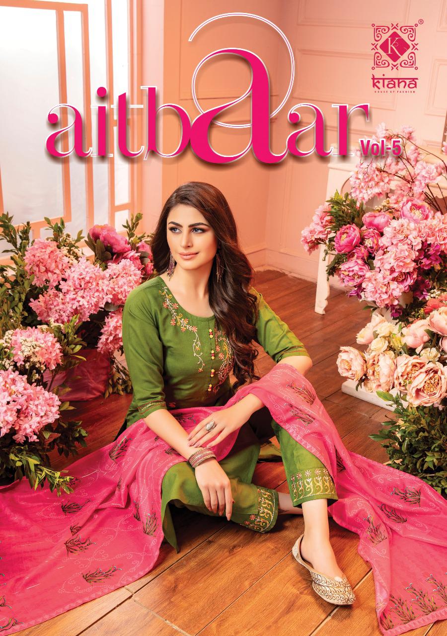 Kiana Launch New New Series Aitbaar Vol 5 Top Bottom With Dupatta Catalogue