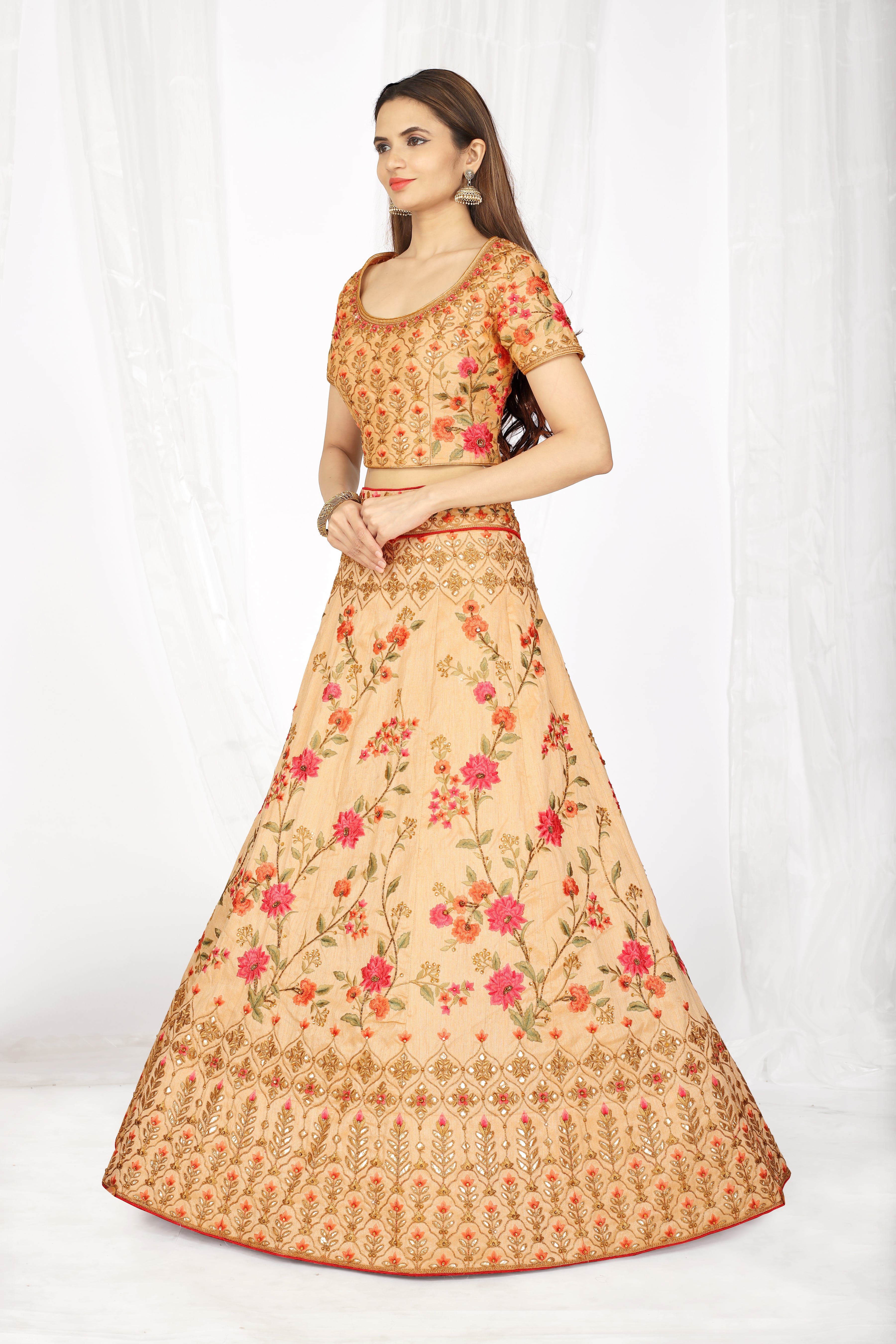 Best Peach Colour Bridal Lehenga Collection