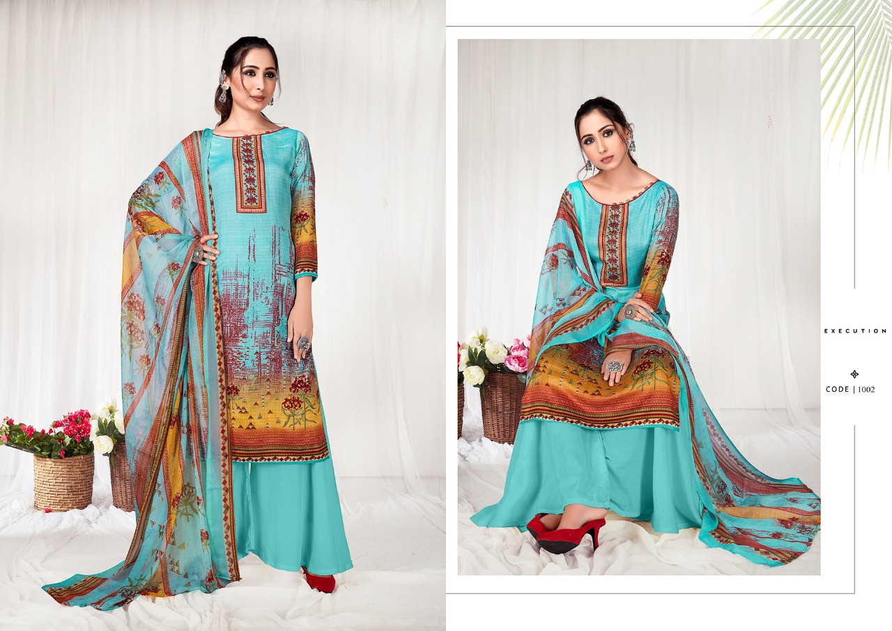 Anita Kesariya Presents  Zaara Cotton Designer Dress Material