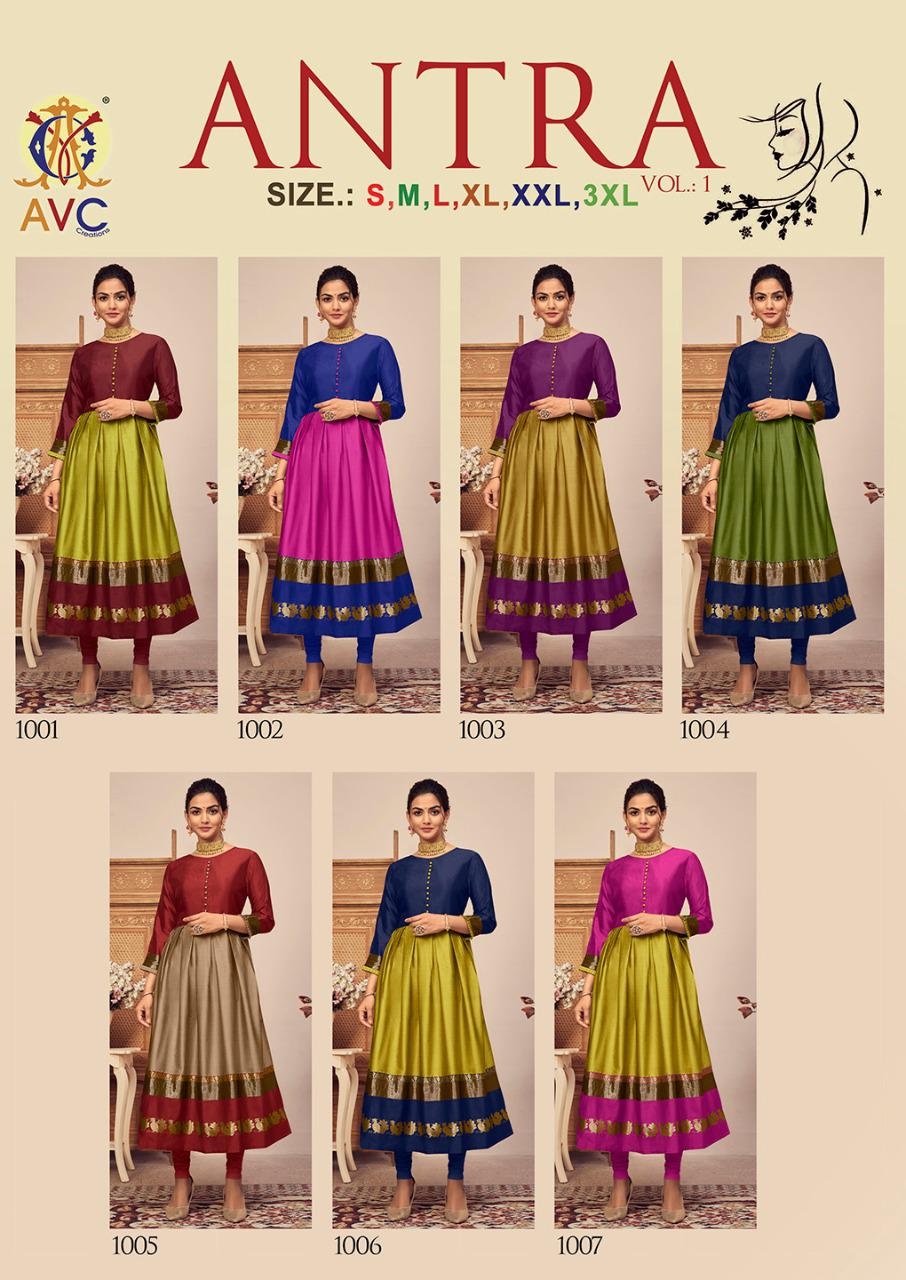 Avc Presents Antra Vol 1  Designer Kurtis Collection