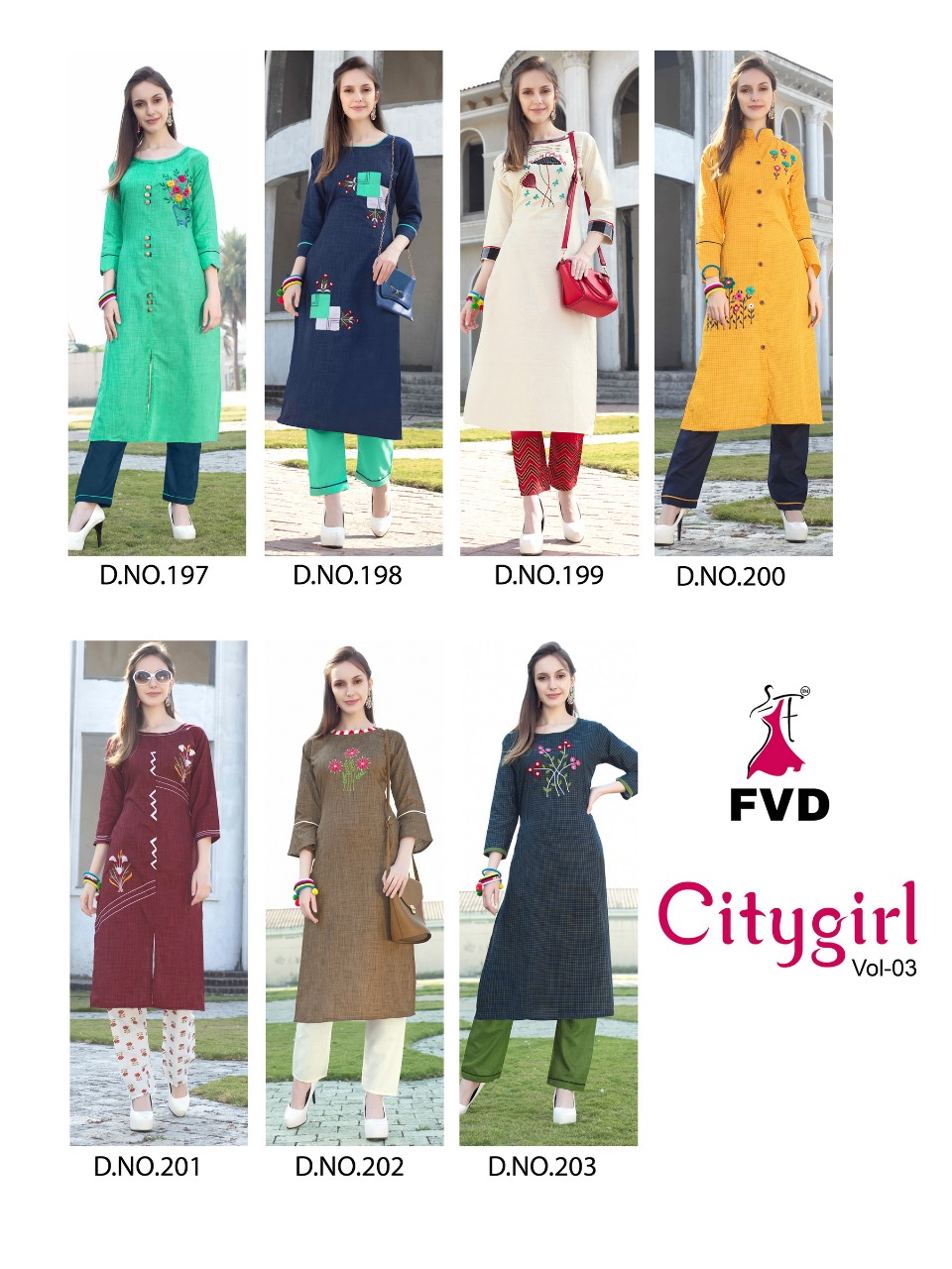 Fvd New Launching  Citygirl Vol 3  Kurti With Bottom