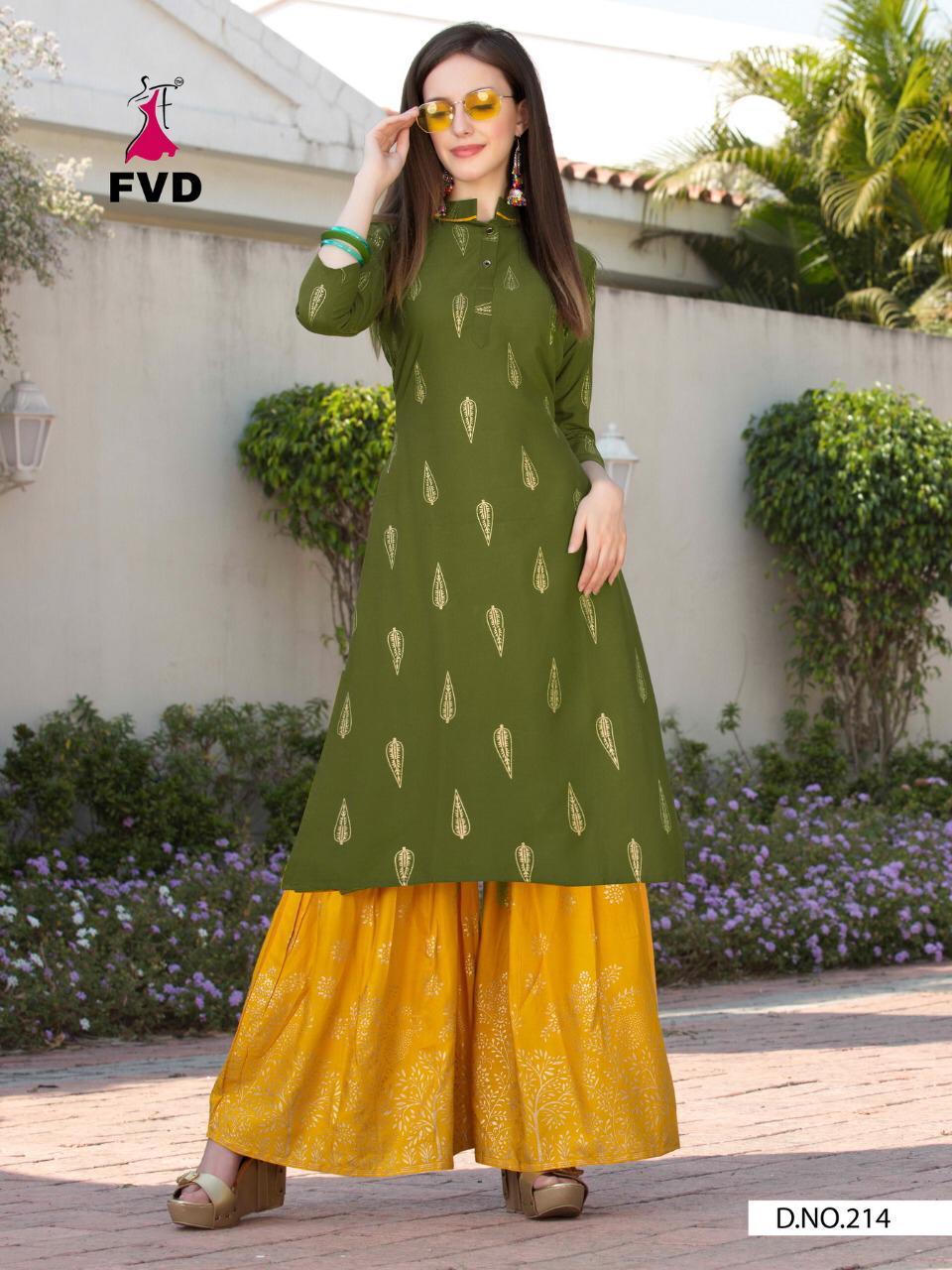 Fvd  New Launching  Colourfull  Vol  1 New Catalogue For Kurti With Sharara