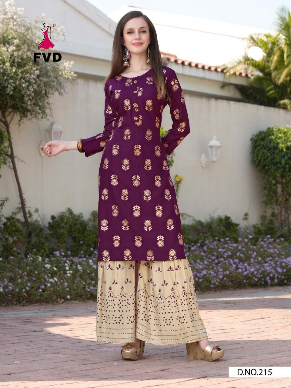 Fvd  New Launching  Colourfull  Vol  1 New Catalogue For Kurti With Sharara