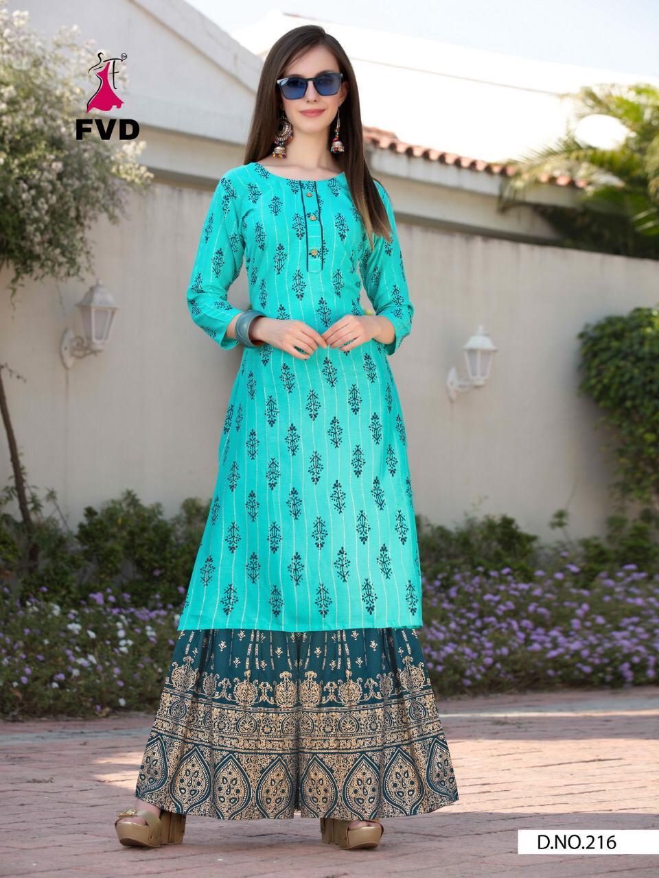 Fvd  New Launching  Colourfull  Vol  1 New Catalogue For Kurti With Sharara