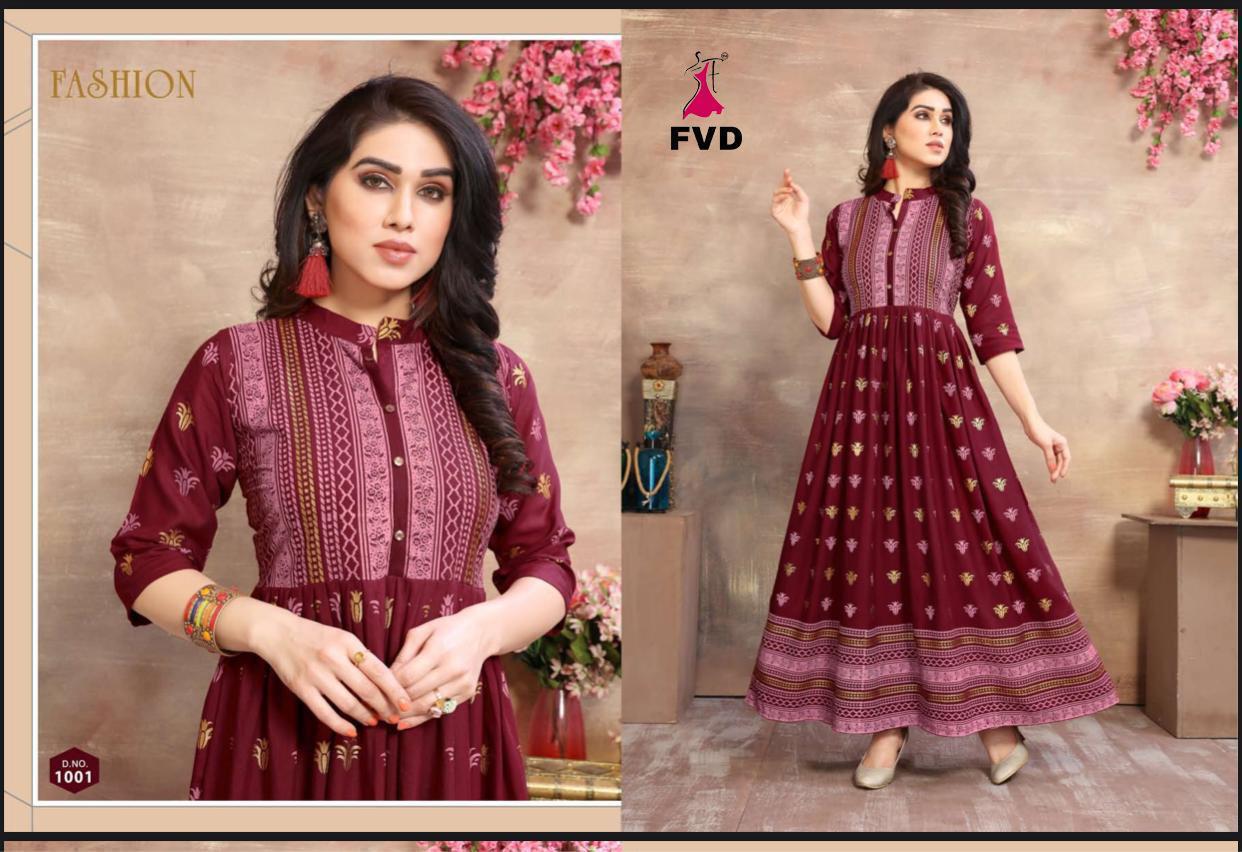 Fvd Presents Goldan City Vol 1 Anarkali  Kurti Collection