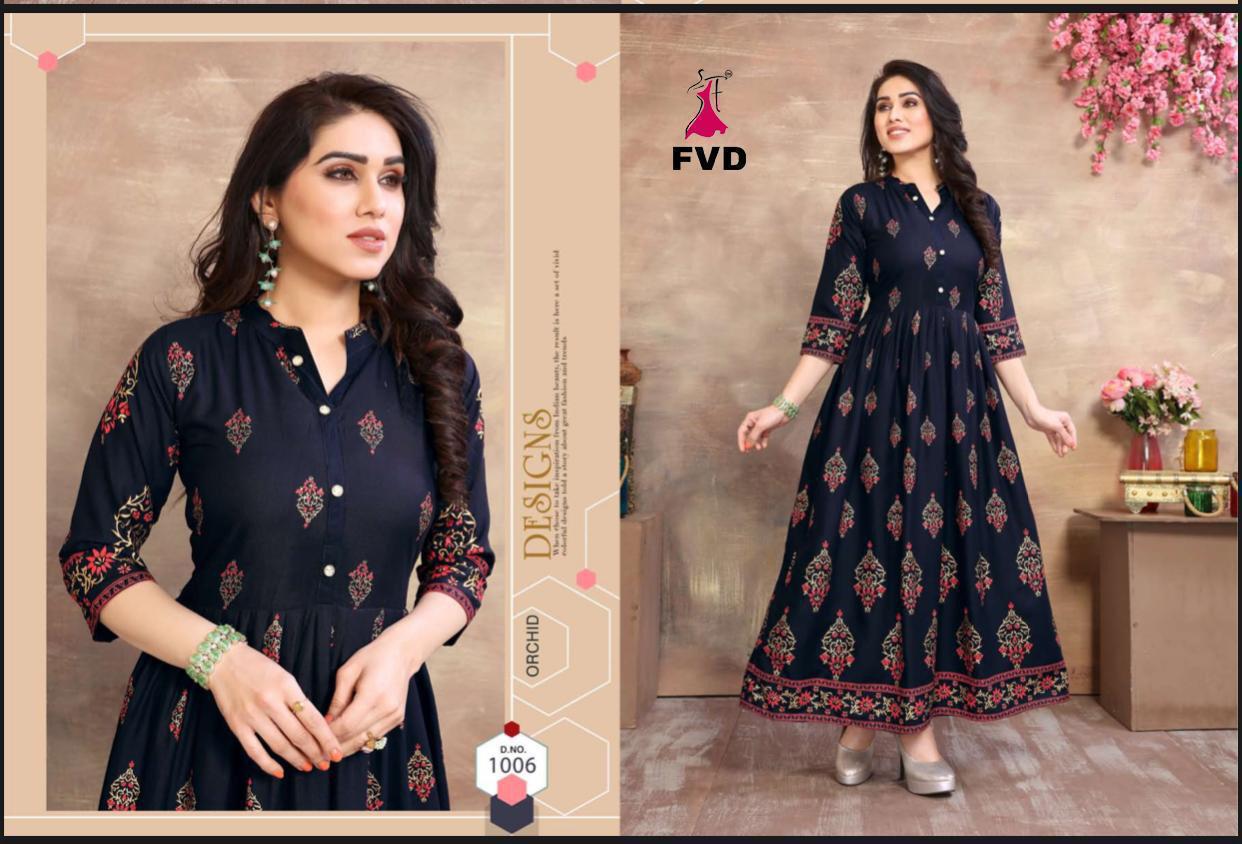 Fvd Presents Goldan City Vol 1 Anarkali  Kurti Collection