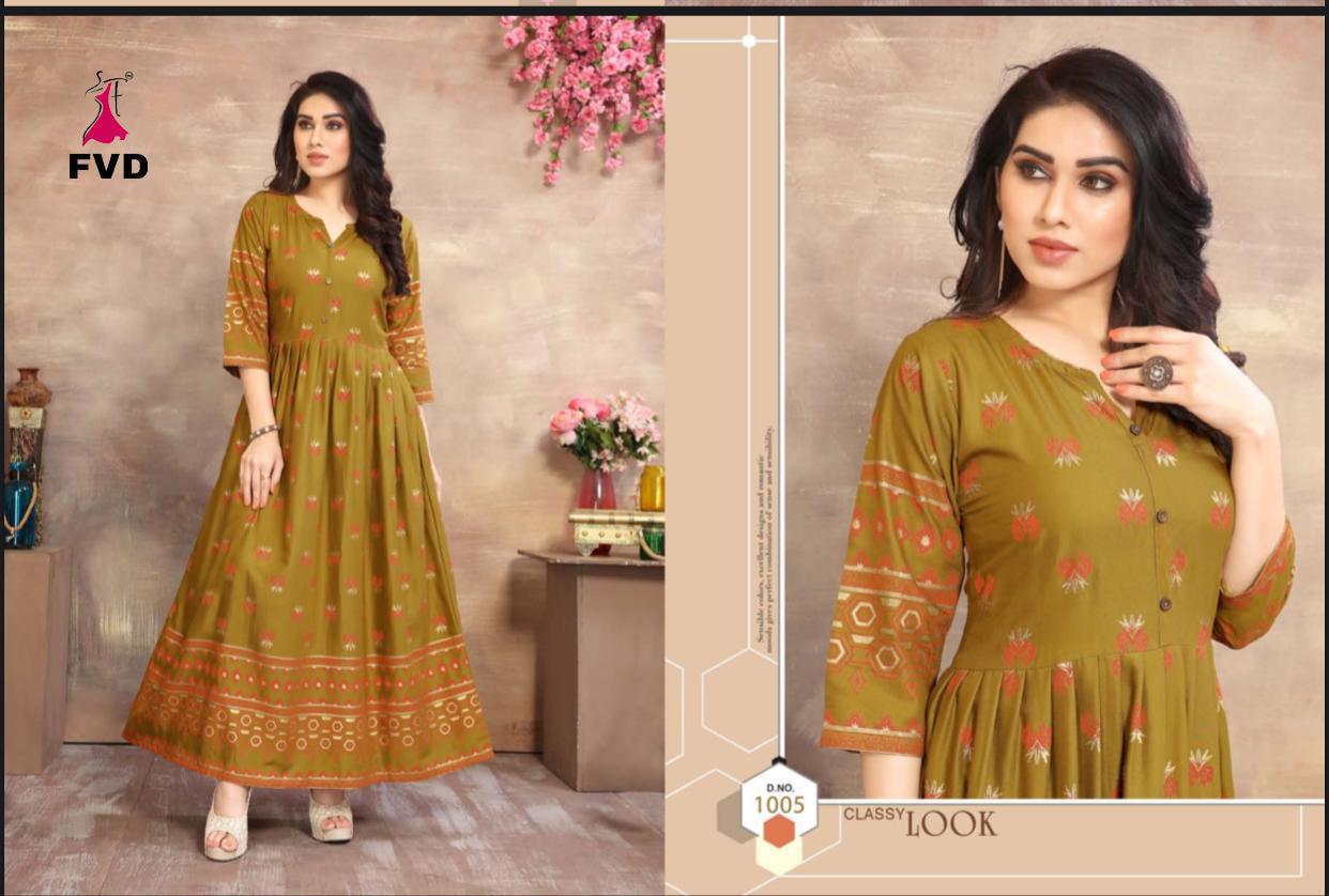 Fvd Presents Goldan City Vol 1 Anarkali  Kurti Collection