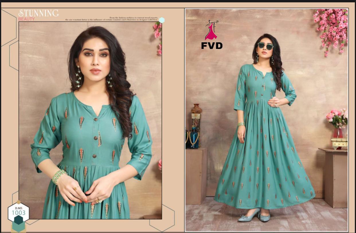 Fvd Presents Goldan City Vol 1 Anarkali  Kurti Collection