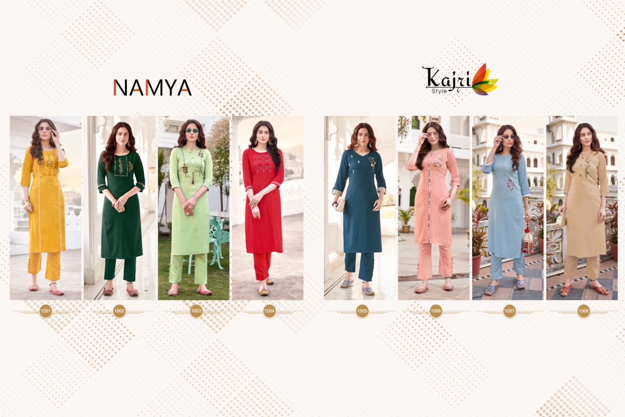 Kajri  Presents Namya  Vol 1  Kurti With Bottom Collection