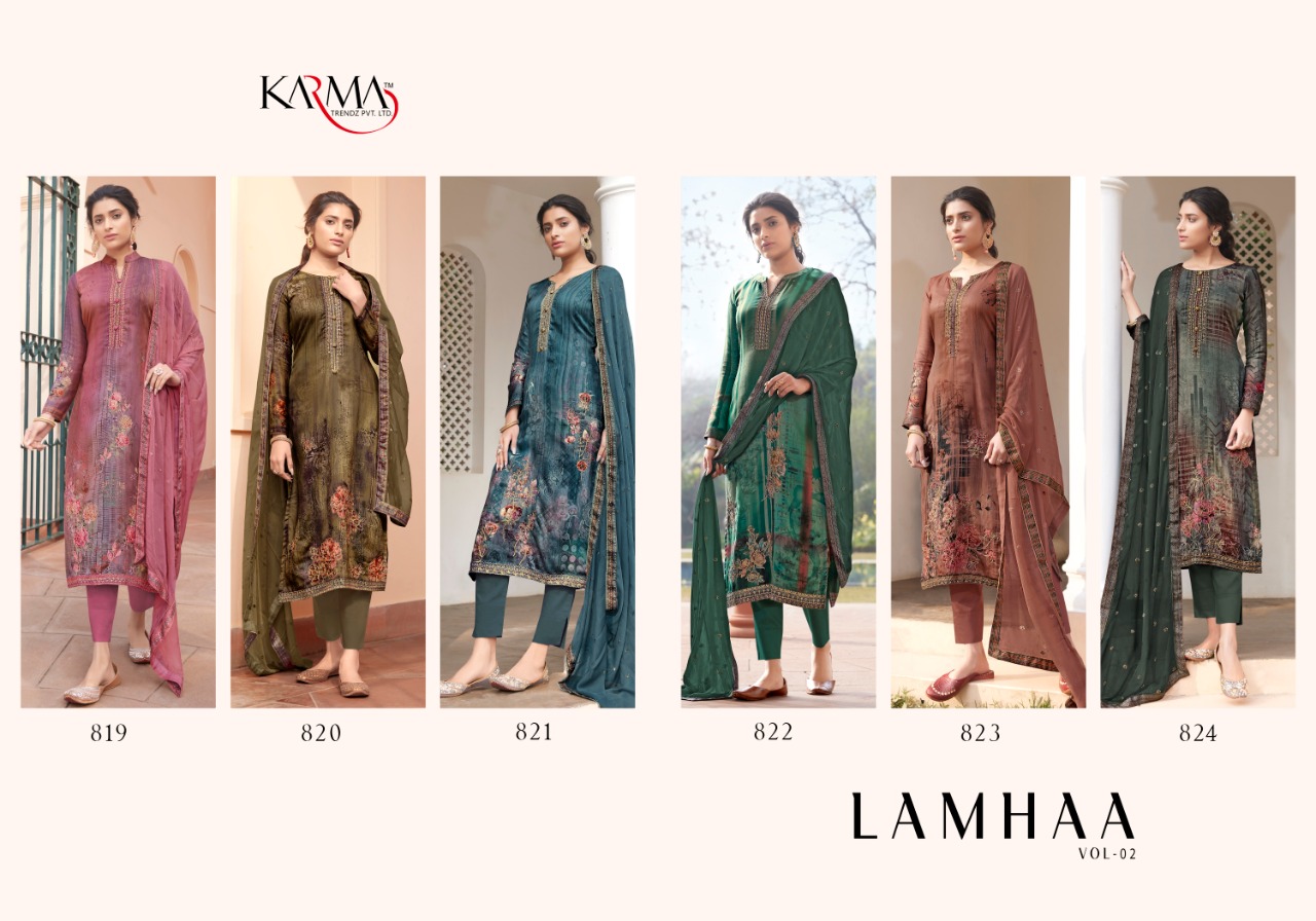 Karma Presents Lamhaa Vol 2 Designer Dress Material