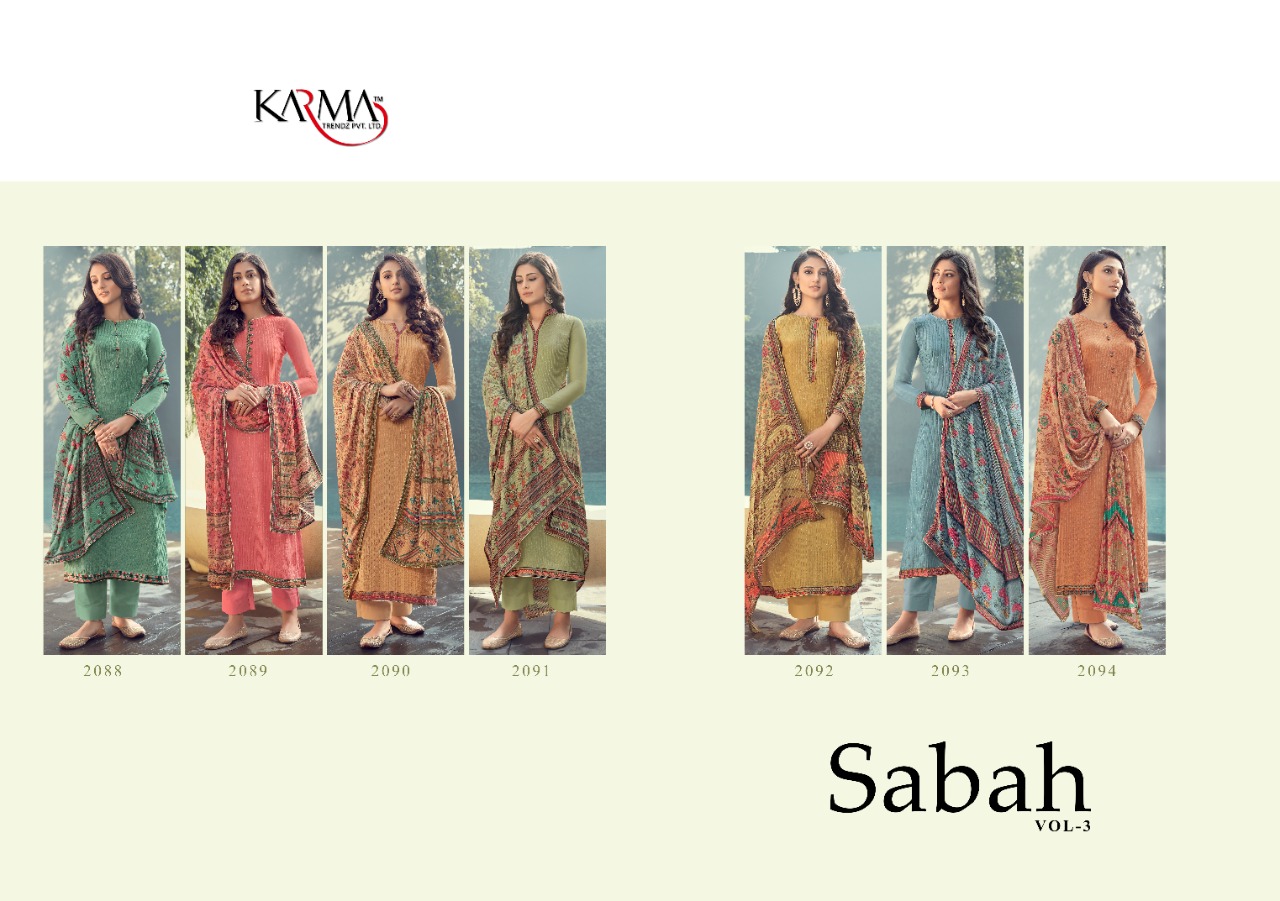 Karma Presents Sabah Vol 3 Designer Salwar Suits