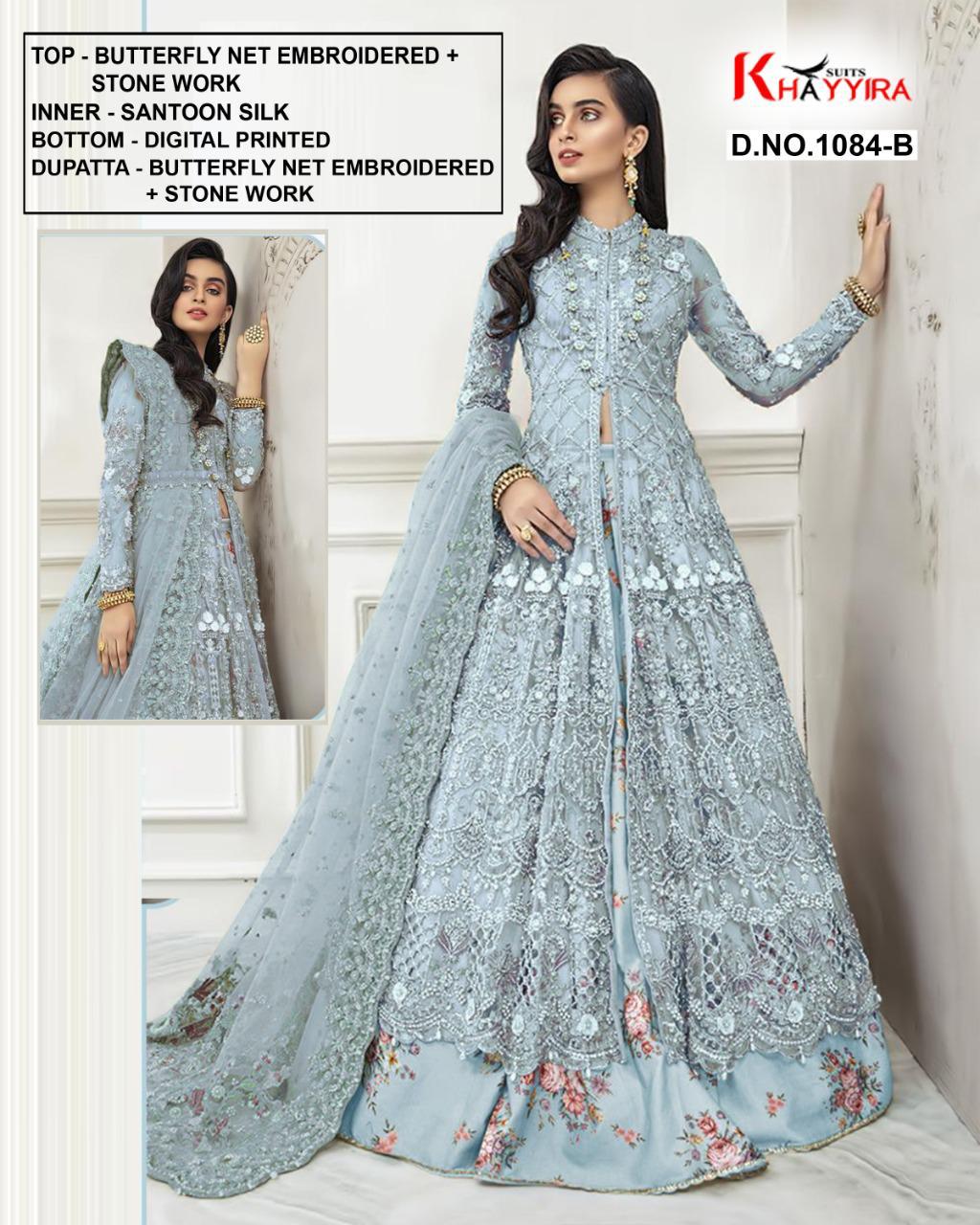 Khayyira 1084 Colors Designer Heavy Wedding Wear Salwar Suits Collection