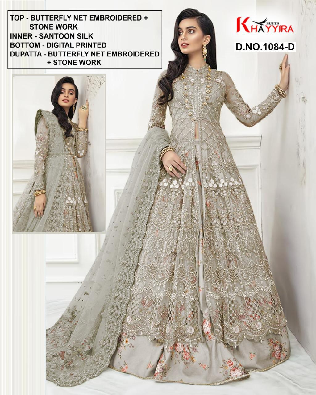 Khayyira 1084 Colors Designer Heavy Wedding Wear Salwar Suits Collection