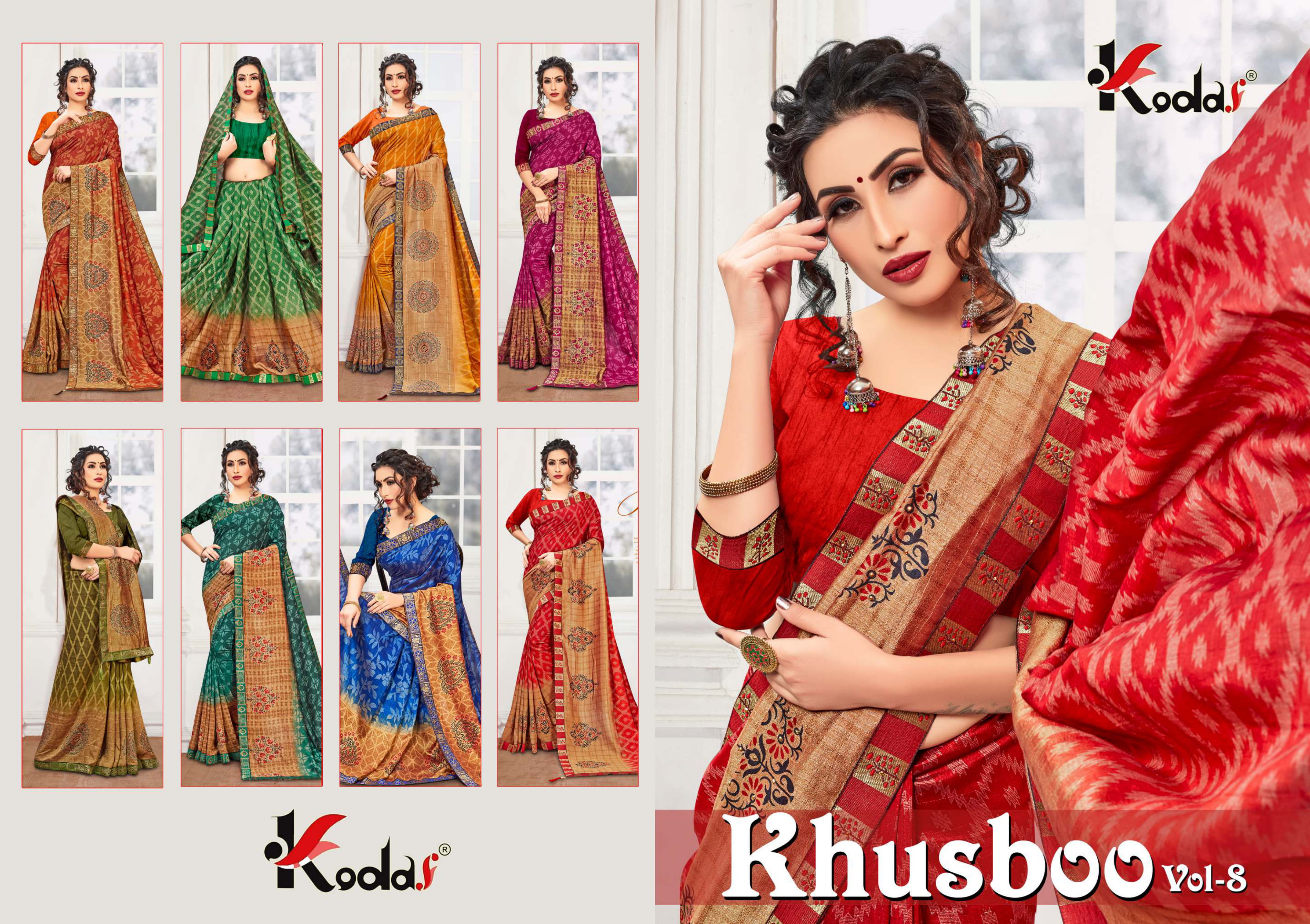 Kodas Presents Khusboo Vol 8 Printed Sarees Collection