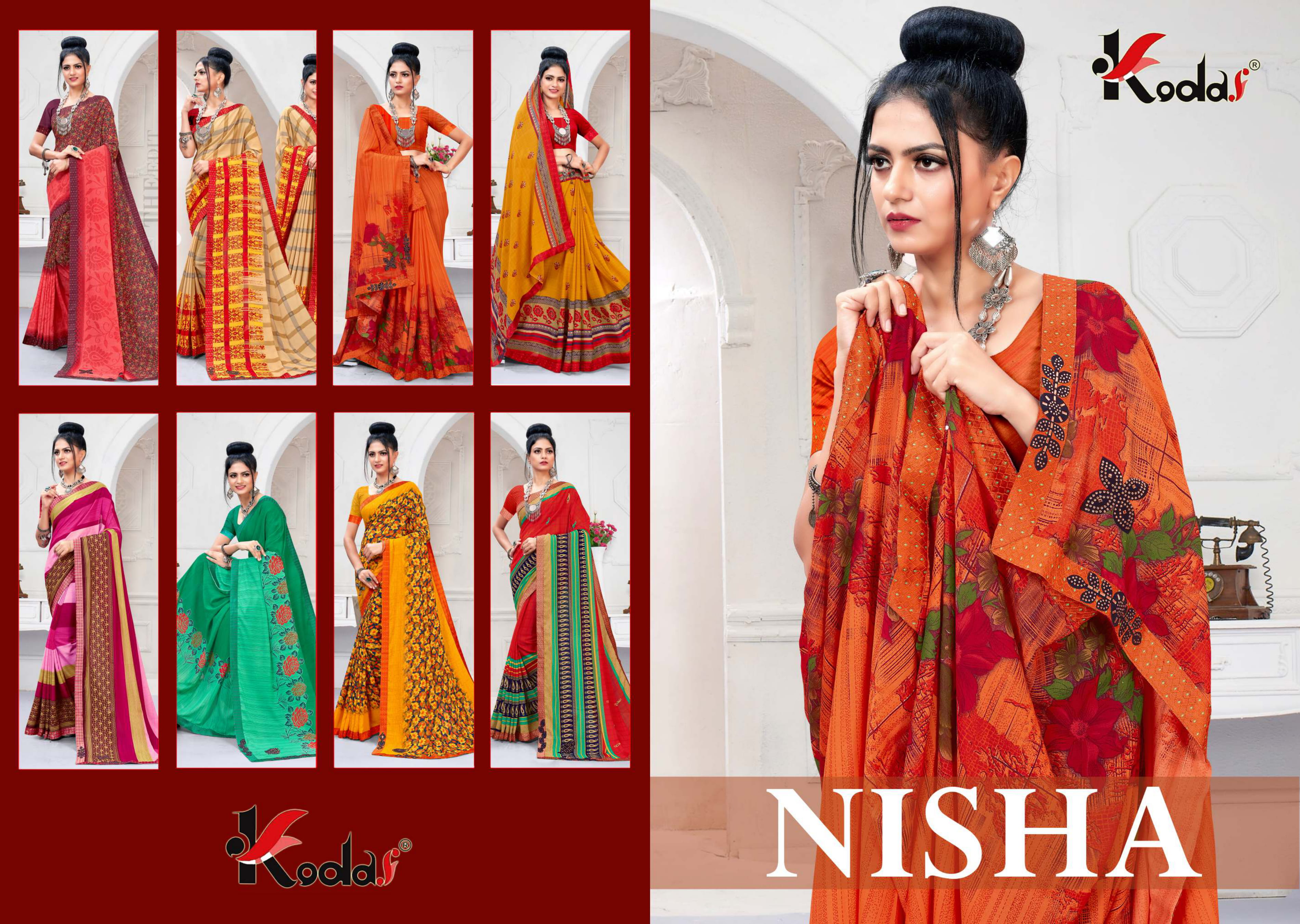 Kodas Presents Nisha Printed Sarees Collection