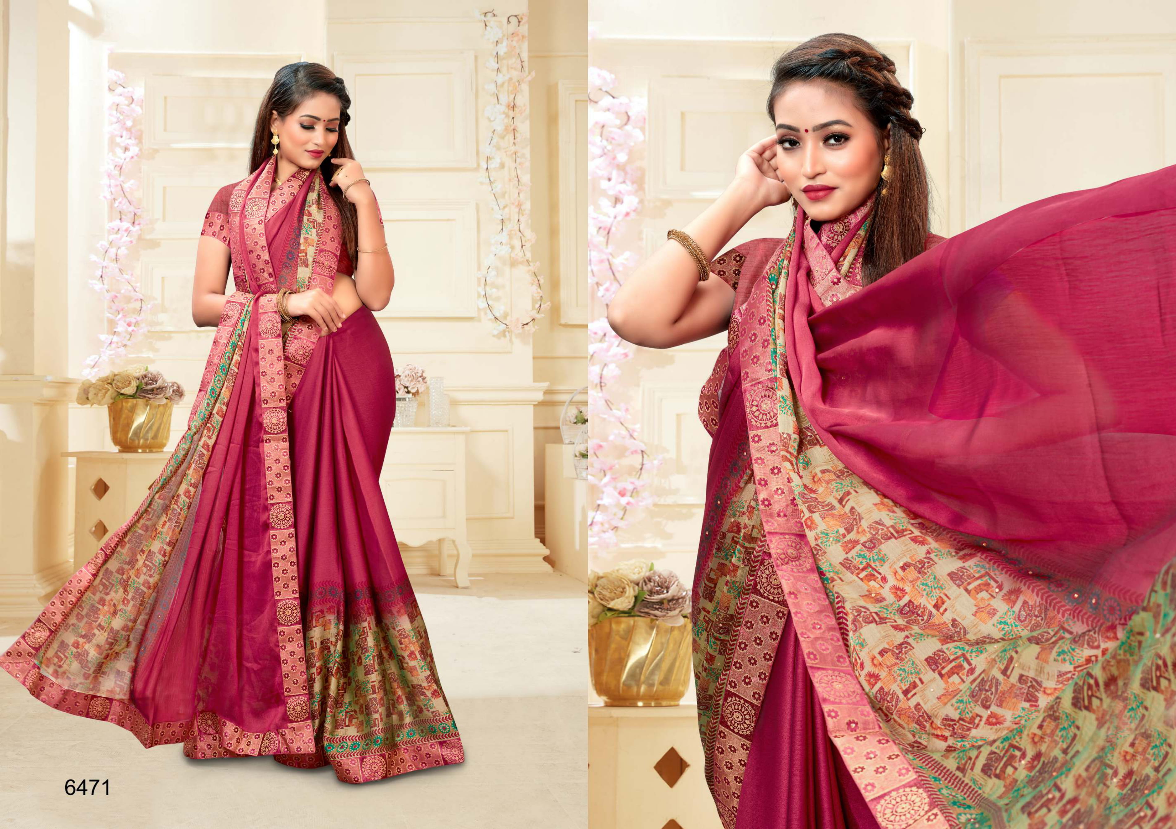 Kodas Presesnts Unnati Regular Wear Printed Sarees Collection