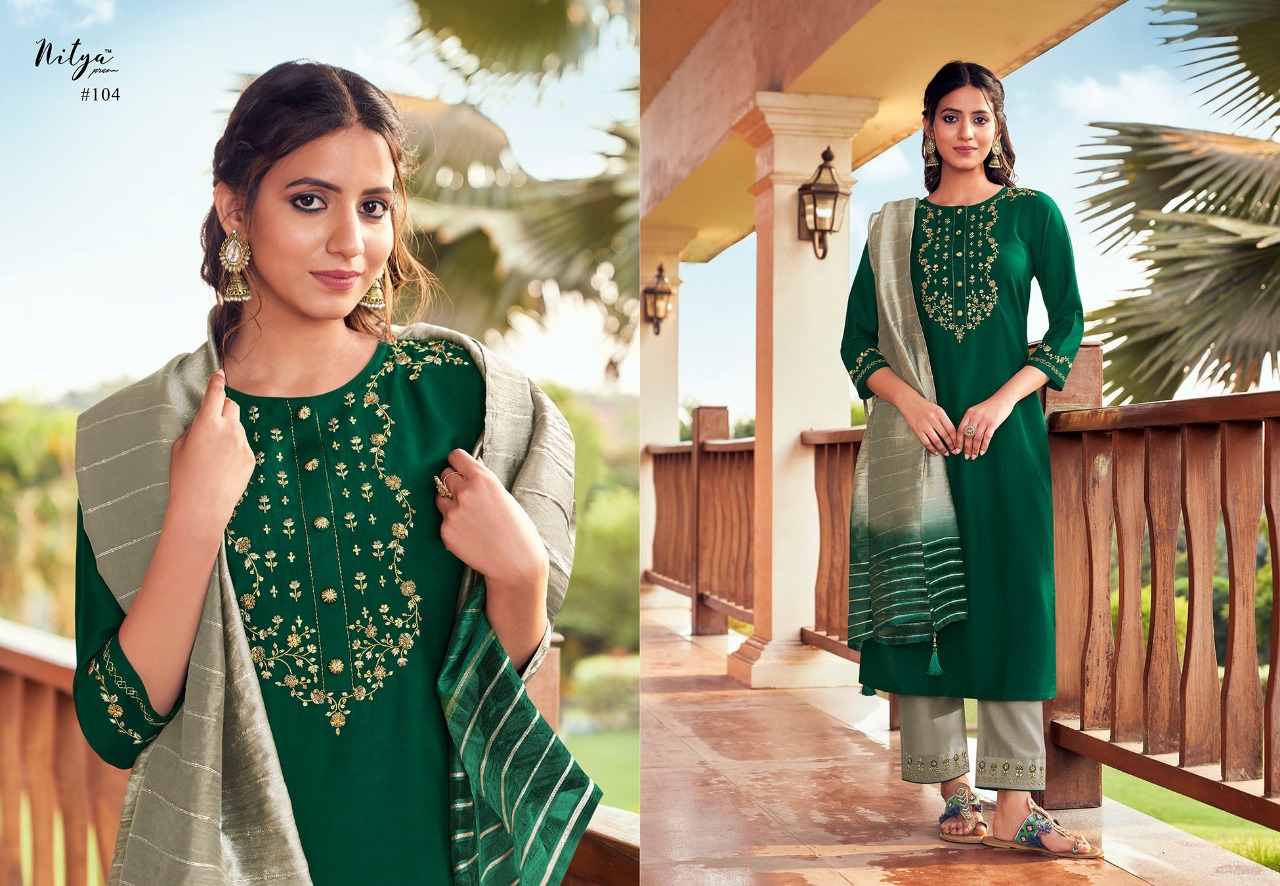 Lt Nitya Presents Maaisa Designer Dress Material