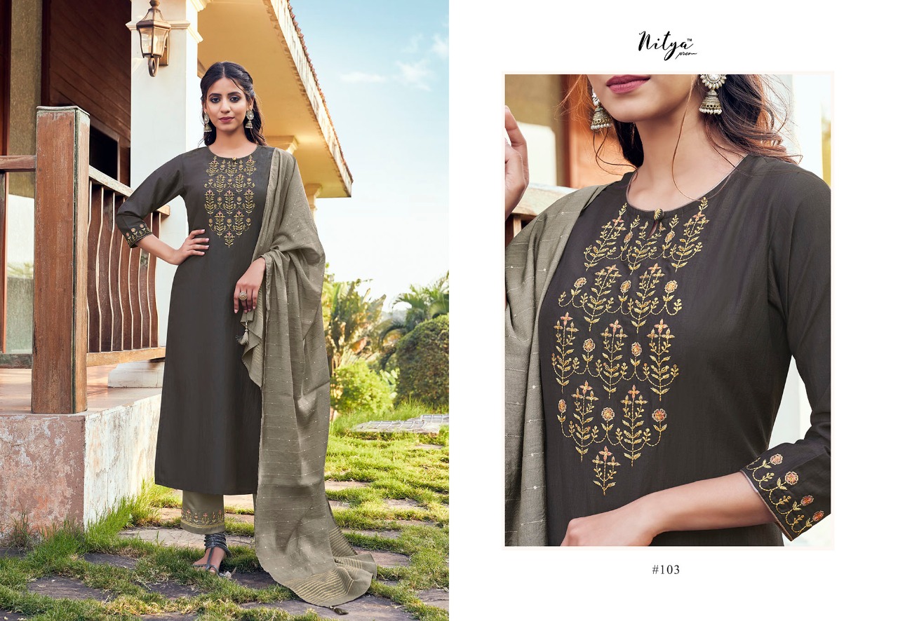 Lt Nitya Presents Maaisa Designer Dress Material