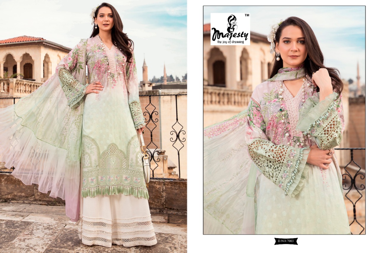 Majesty Maria B Lawn Vol7 Pakistani Salwar Suits Collection