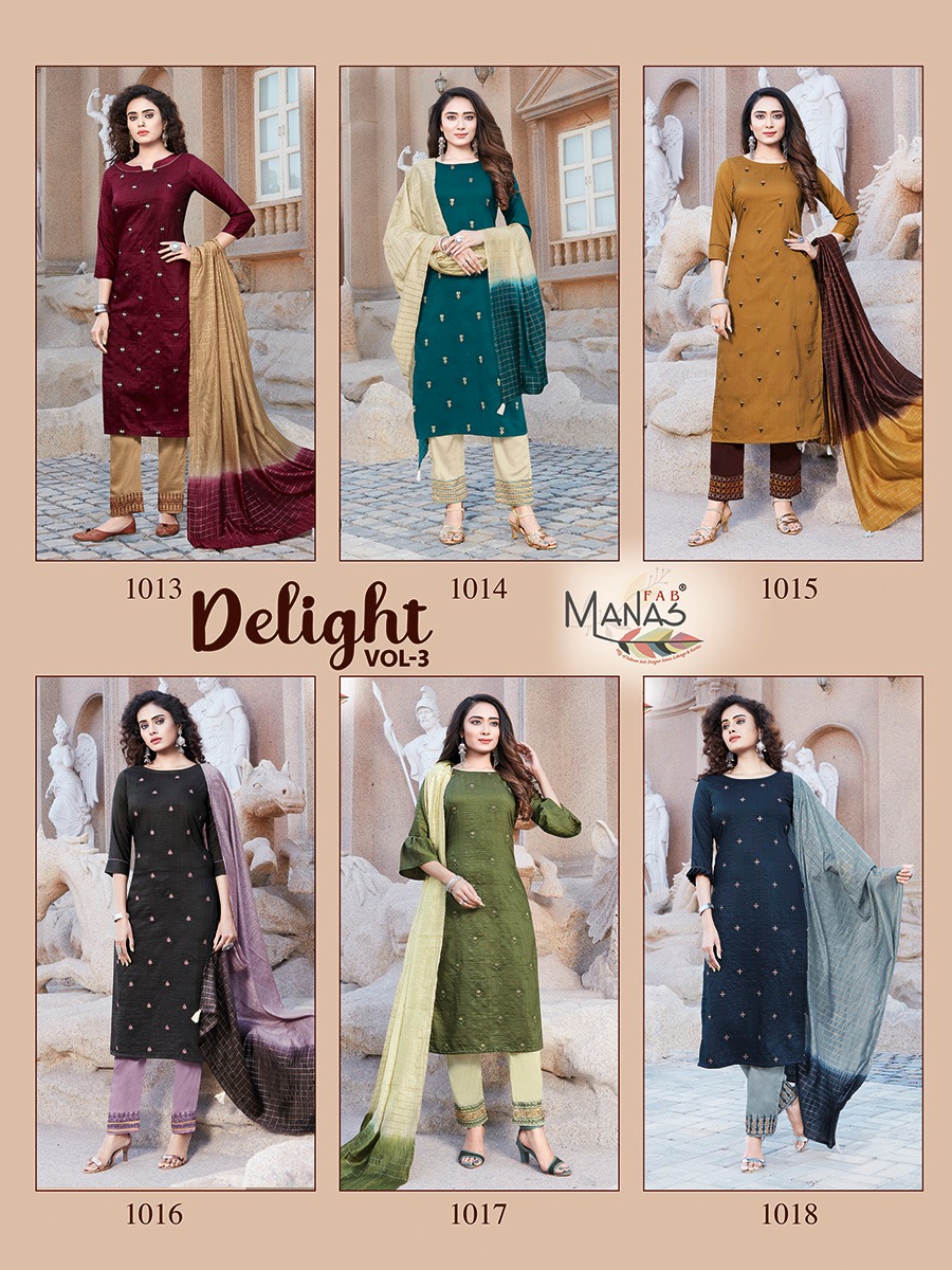 Manas Presesnts Delight  Vol 3  Readymade Dress Collection