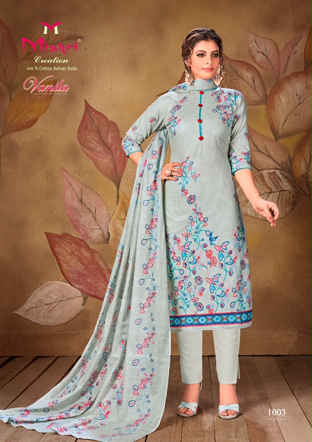 Mishri Presents Vanila Casual Wear Printed Cotton Long Dress