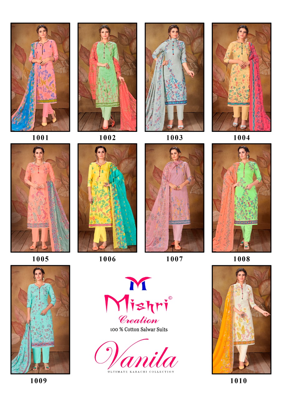 Mishri Presents Vanila Casual Wear Printed Cotton Long Dress