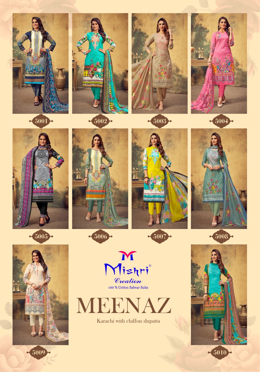 Mishri Presents Meenaz Vol 5 Karachi Dress Material