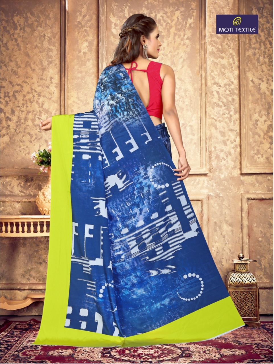 Moti Textile Presents Nayra  Silk Crepe Digital Print Saree Collection