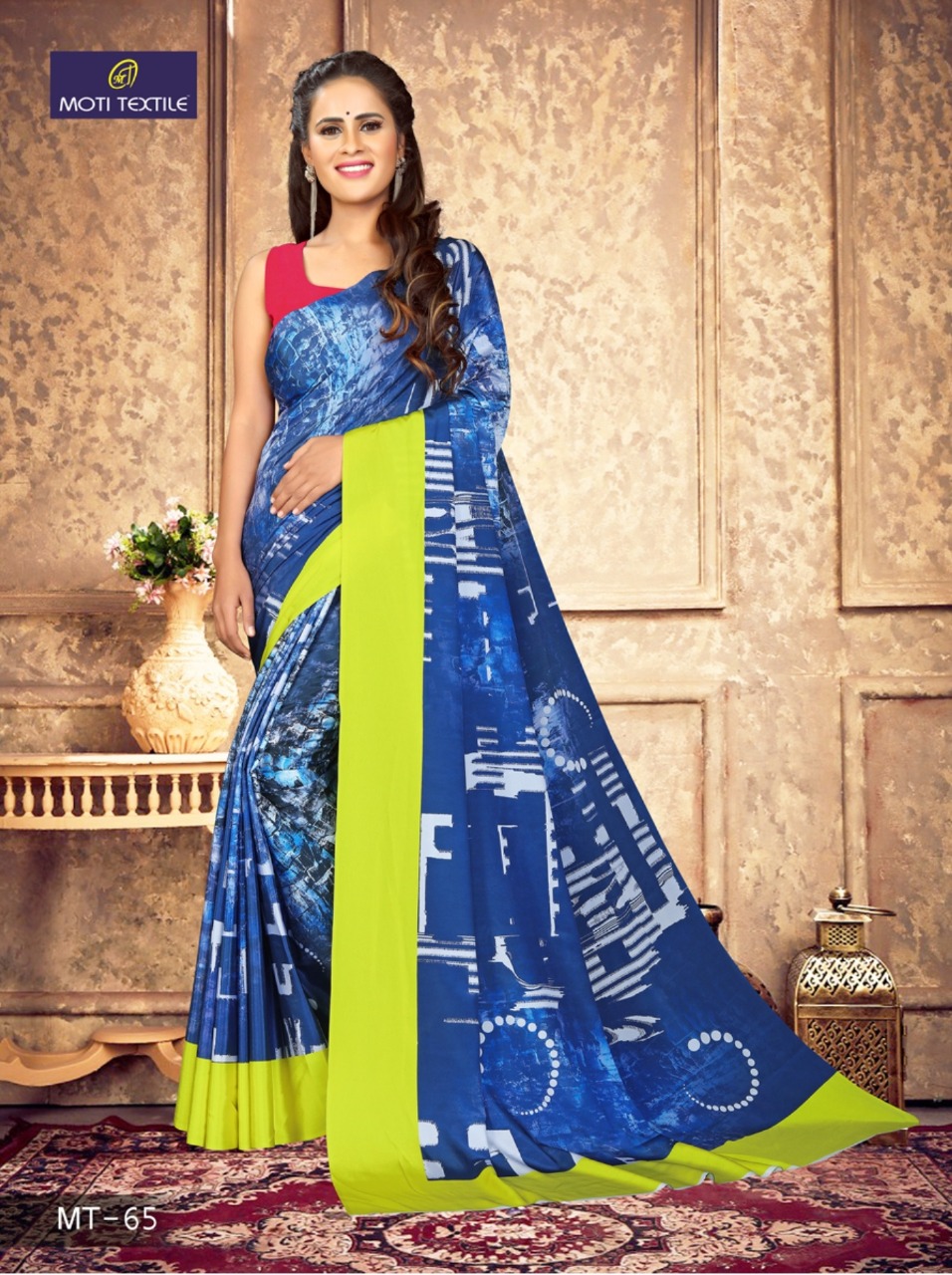 Moti Textile Presents Nayra  Silk Crepe Digital Print Saree Collection