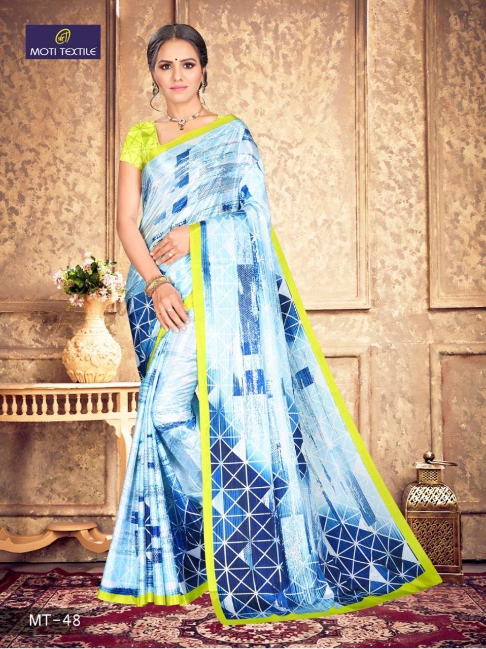 Moti Textile Presents Nayra  Silk Crepe Digital Print Saree Collection