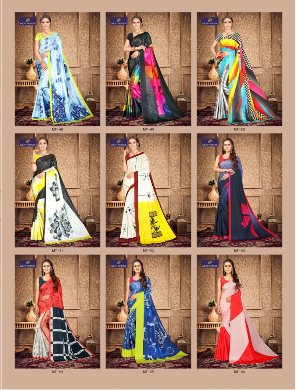 Moti Textile Presents Nayra  Silk Crepe Digital Print Saree Collection