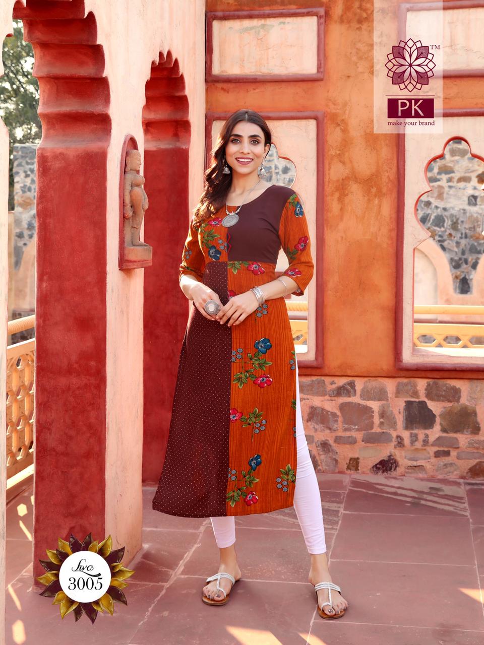 Pk Presents Liva  Vol 3 Casual Wear Printed Kurti Collection