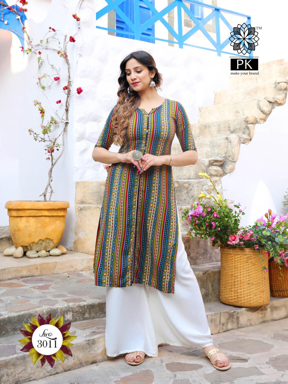 Pk Presents Liva  Vol 3 Casual Wear Printed Kurti Collection