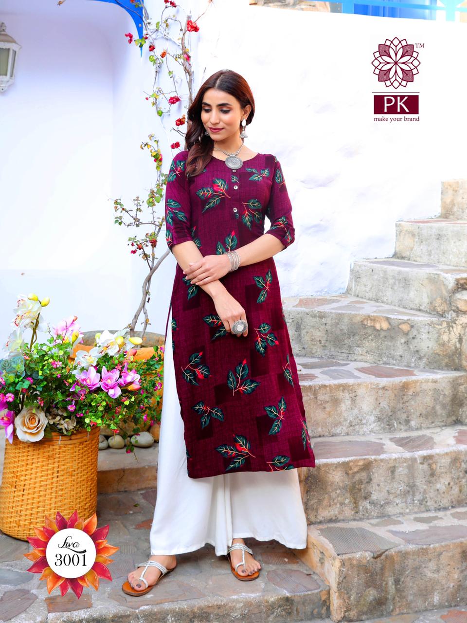 Pk Presents Liva  Vol 3 Casual Wear Printed Kurti Collection