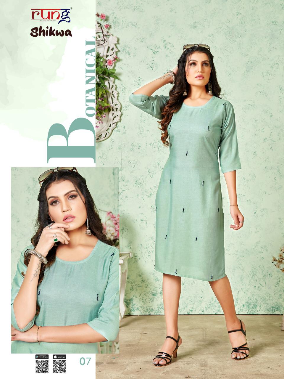 Rung Presents Shikwa Casual Wear Kurti Collection