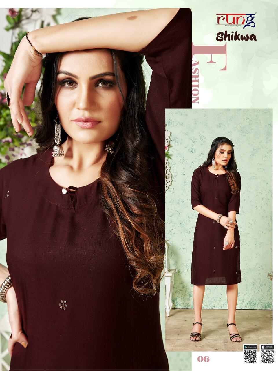 Rung Presents Shikwa Casual Wear Kurti Collection