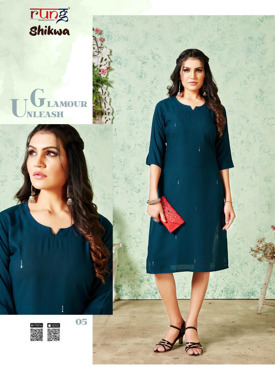 Rung Presents Shikwa Casual Wear Kurti Collection