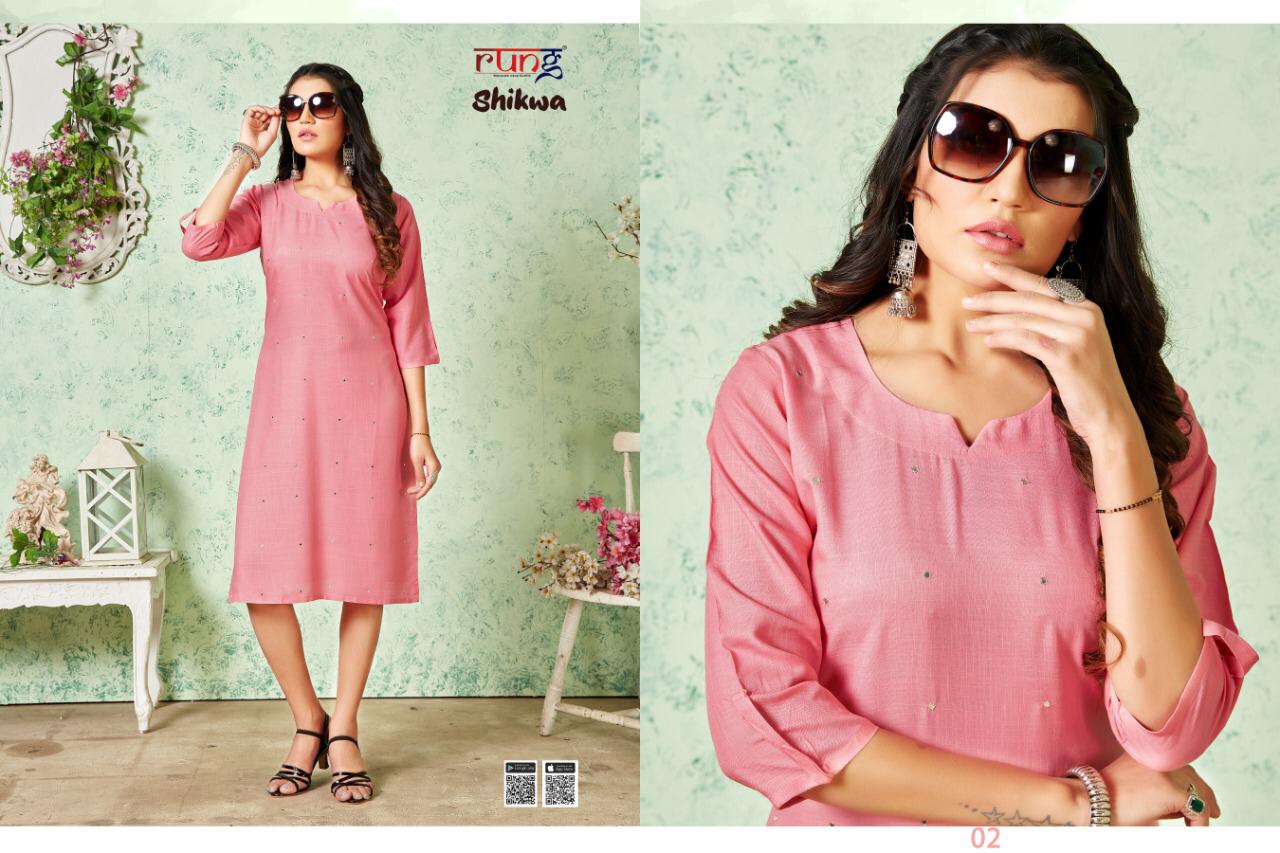 Rung Presents Shikwa Casual Wear Kurti Collection