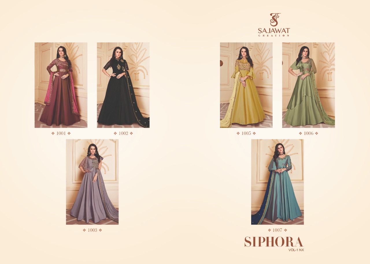 Sajawat Siphora Vol 1 Designer Readymade Long Gown