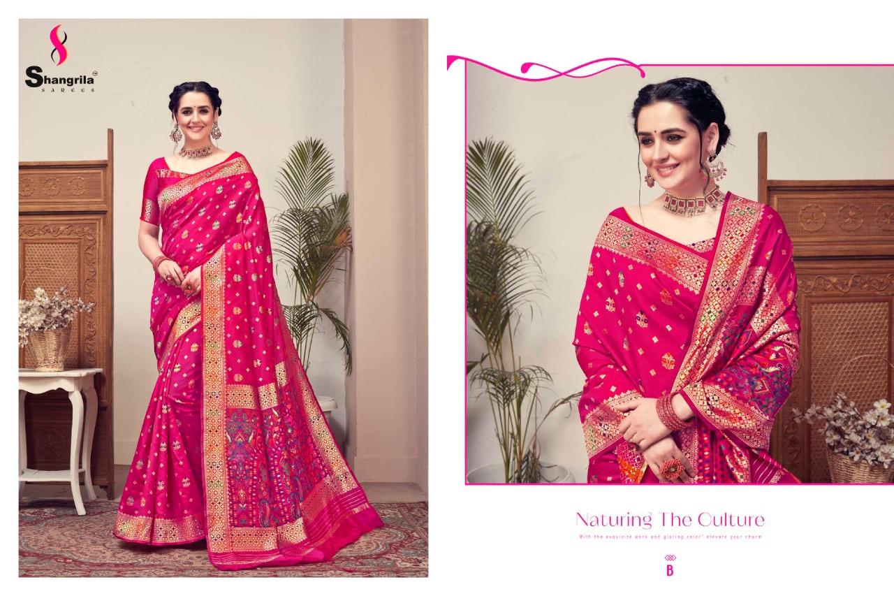 Shangrila Presents Handicraft Silk Sarees Collection