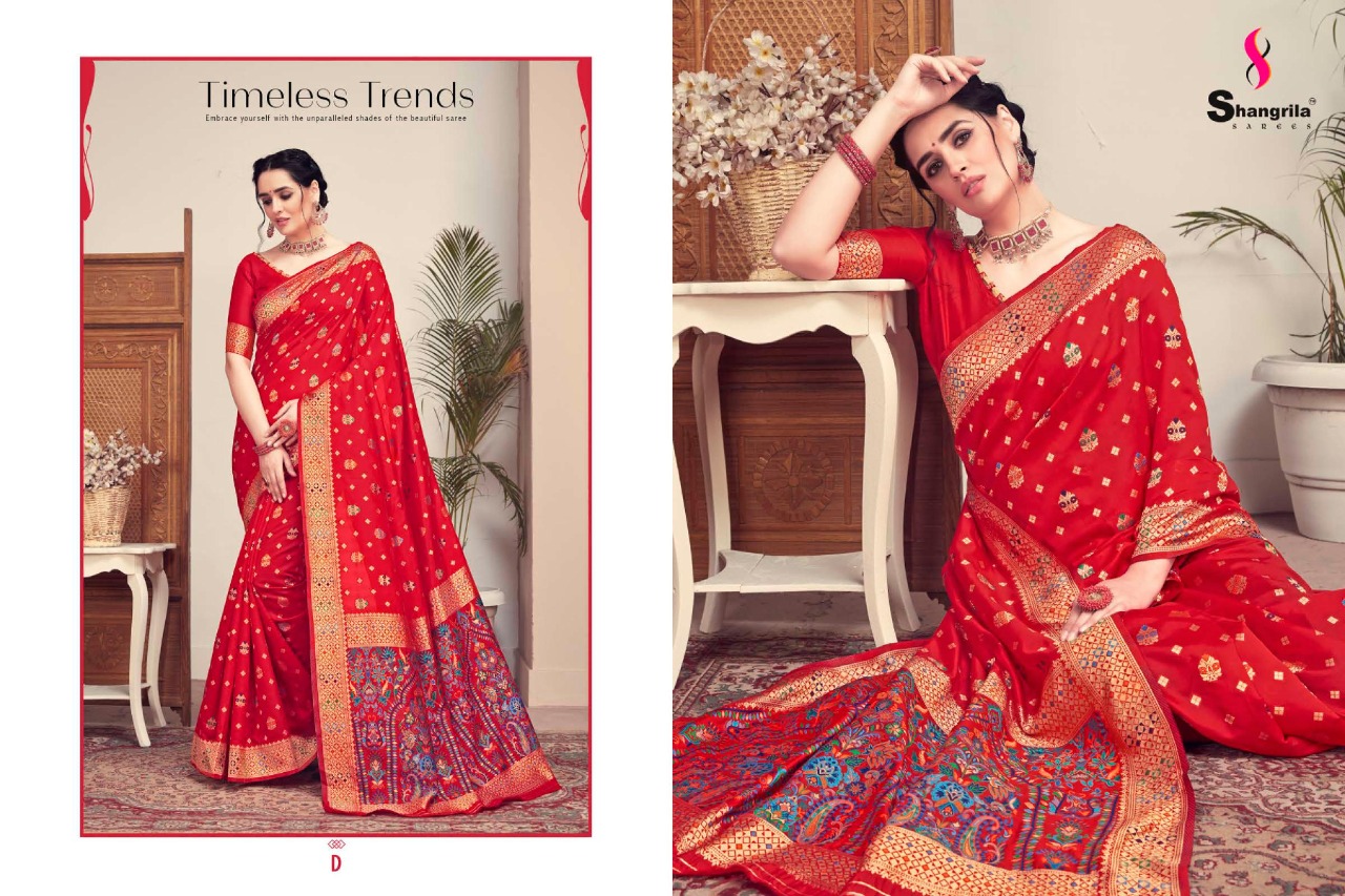 Shangrila Presents Handicraft Silk Sarees Collection