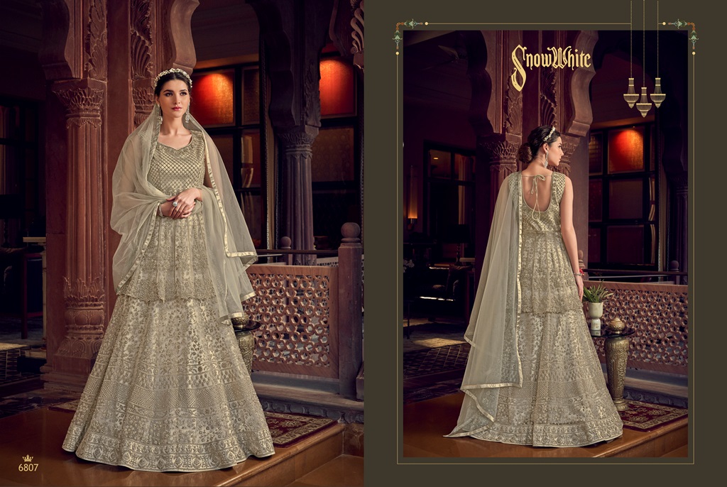 Swagat Snow White 6801 Series Embroidery Salwar Kamez Collection