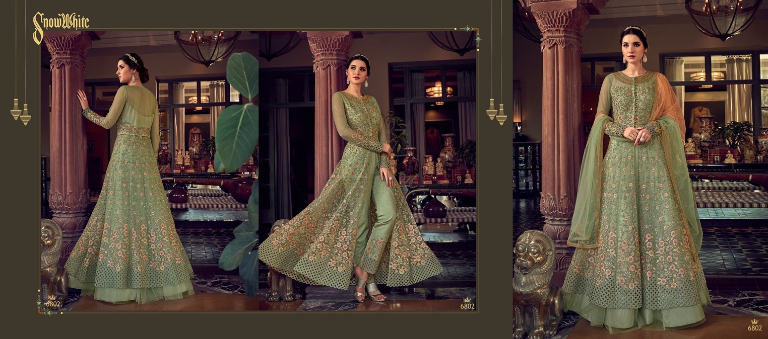 Swagat Snow White 6801 Series Embroidery Salwar Kamez Collection