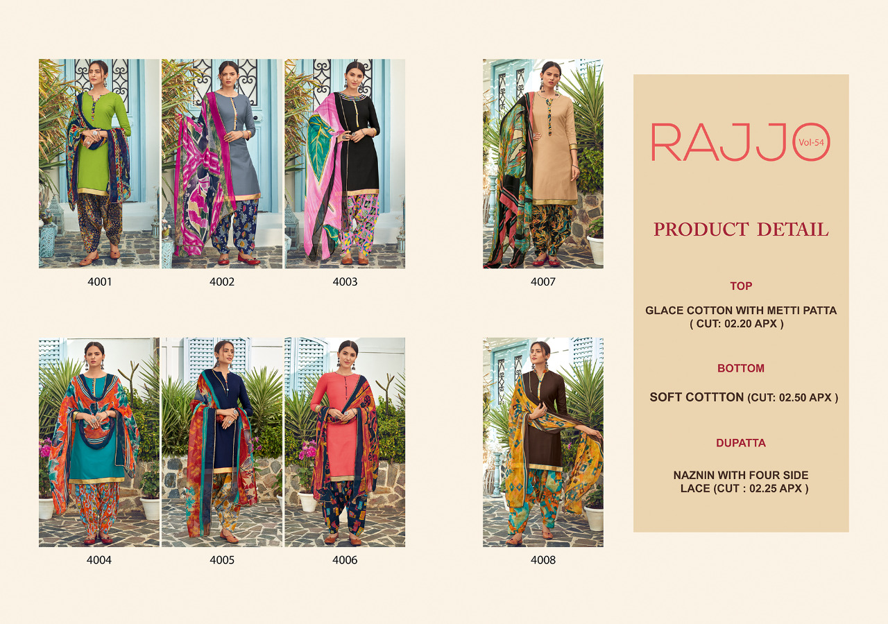 Sweety  Presents Rajjo Vol 54 Designer Dress Material Collection