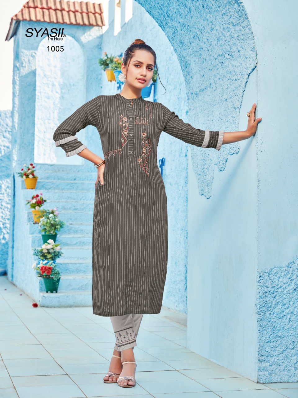 Syasii Presents  Fashion Glamour Fancy Kurti With Bottom Collection