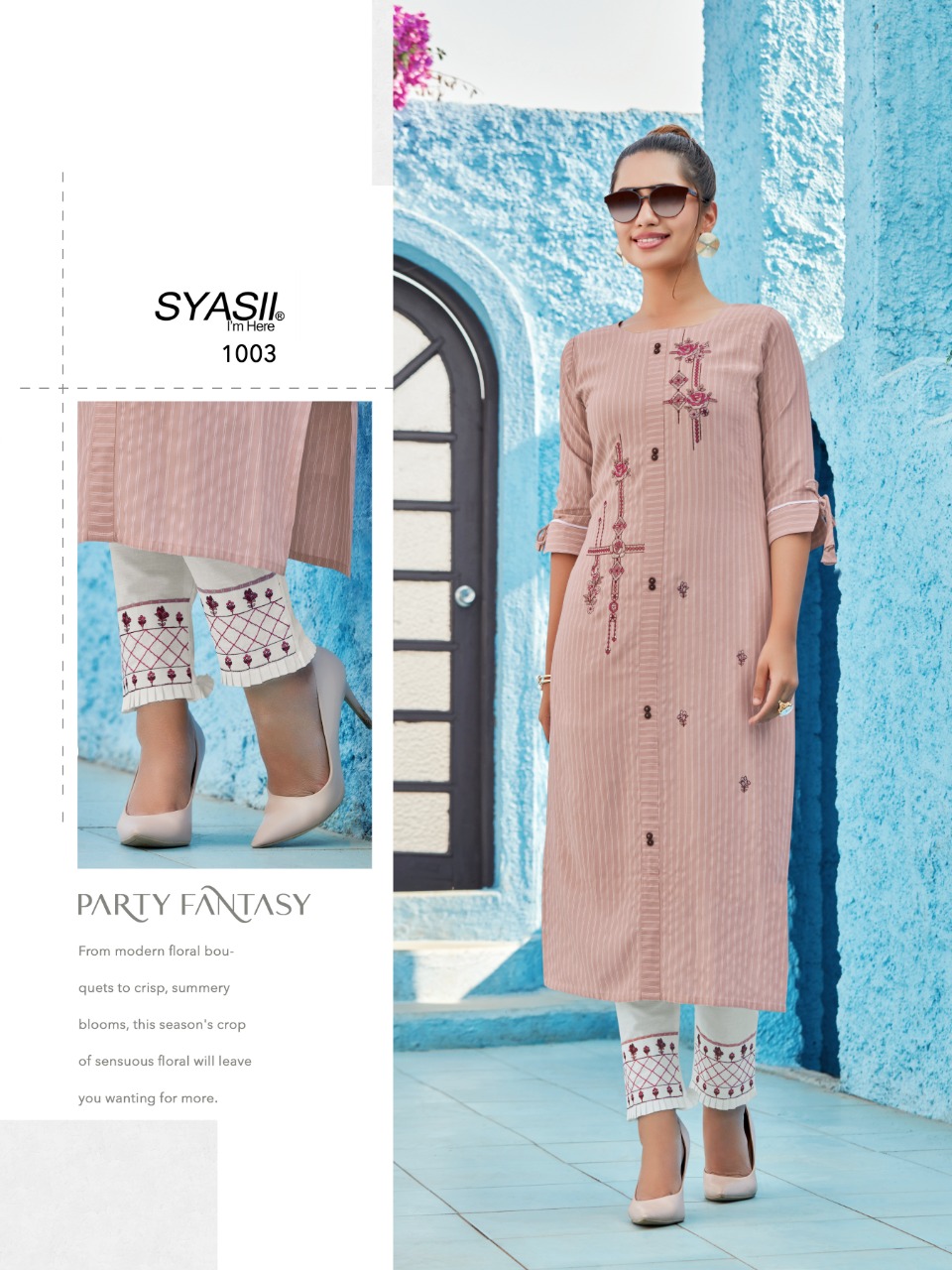 Syasii Presents  Fashion Glamour Fancy Kurti With Bottom Collection