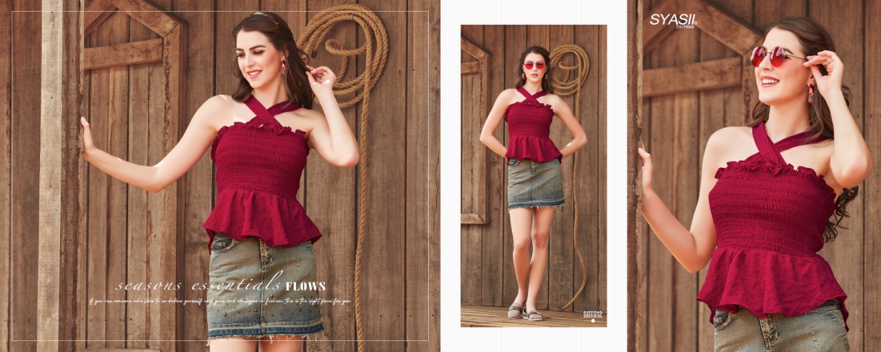 Syasii  Presents Summer Beauty Fancy  Western Ladies Top Collection