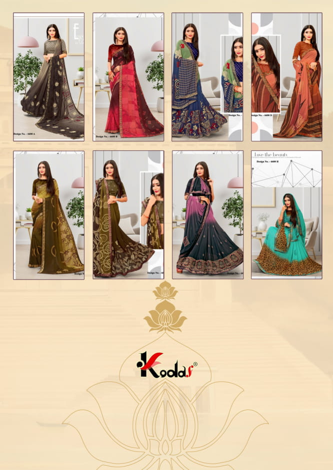 Kodas Presents Palasiya Vol 12  Printed Sarees Collection