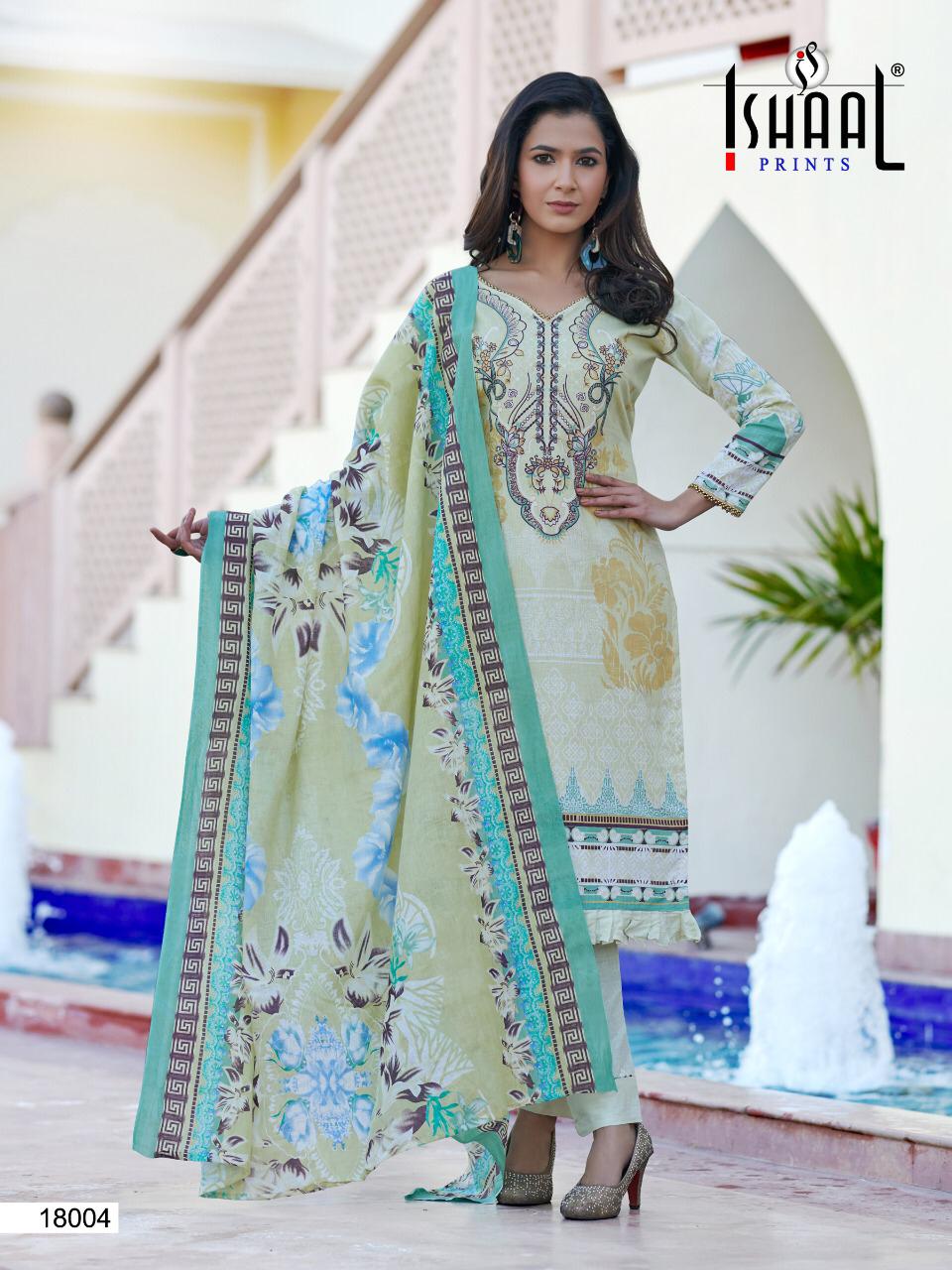 Ishaal Gulmohar Vol 18 Lawn Karachi Pure Dress Material Wholesale Cov19