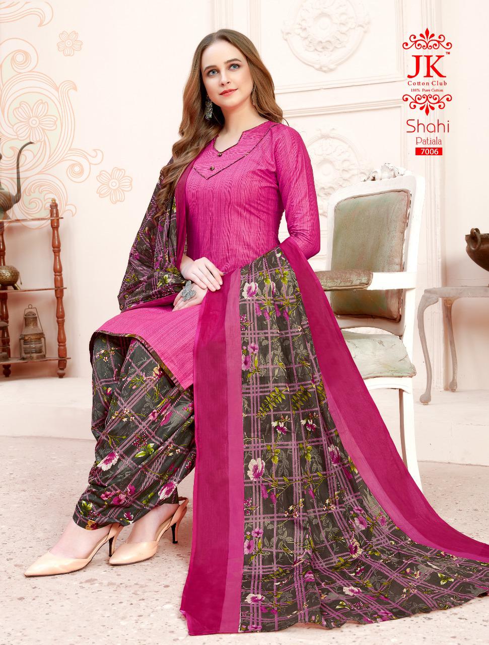 Jk Shahi Patiala Vol 7 Cotton Dupatta Wholesale Ready Made Dress Material Manufacturer Catalog